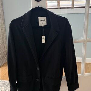 Aerie Black Women's cotton blazer